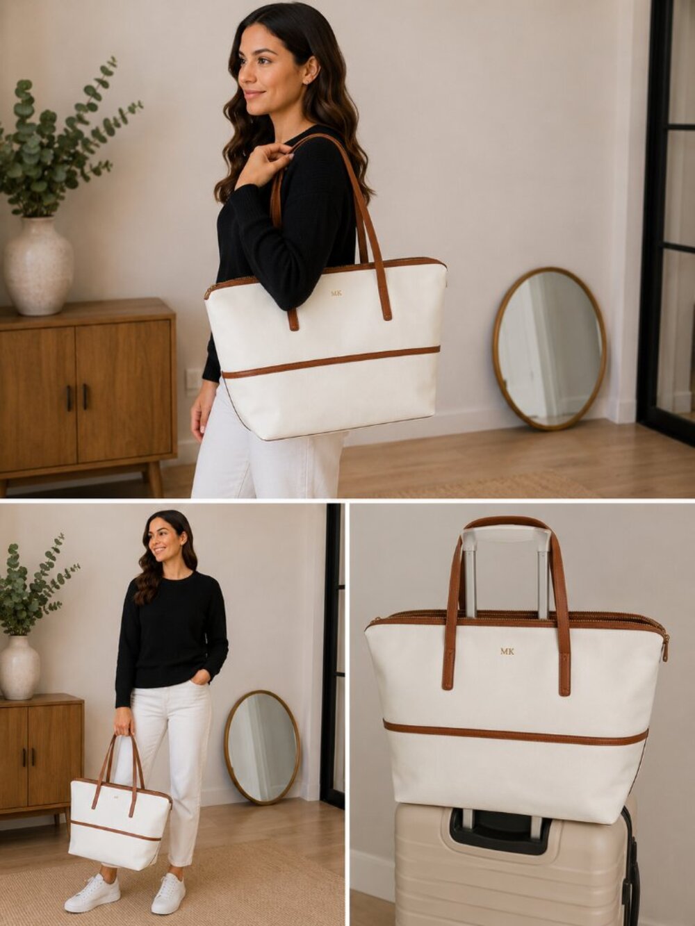 Mark & Graham Carry On Travel Tote Bag Tan